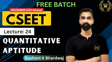 Profit and Loss | CSEET Quantitative Aptitude By Sushant K. Bhardwaj | #SKBMATHS