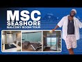 Msc seashore cruise ship balcony room 11195 tour  features and tips