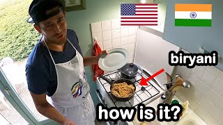 Americans First time cooking Indian Chicken Biryani ?? DID I FAIL?