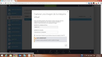 Capturar imagen de maquina virtual Linux en Windows Azure