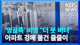 아파트 경매 물건 줄줄이…."더 못버티겠다" 비명 터지는 '영끌족' / KBS  2024.05.14.