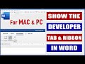 Show Developer Tab in Word | Microsoft Word Tutorials