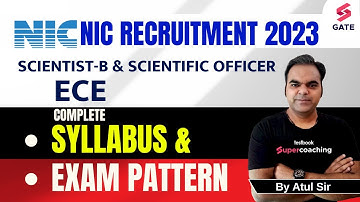 NIC Recruitment 2023 Syllabus | NIC Scientist-B Syllabus,Exam Pattern & Preparation Complete Details