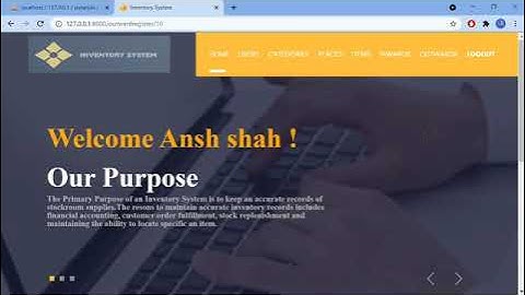 Inventory System in PHP // Laravel Framework.