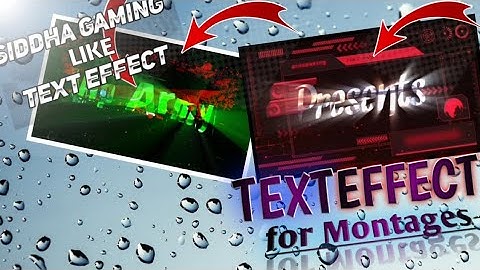 Add Cool Text Effect On Your Montages | Text Effect Like 777 0n Android | Rays Effect | VIP ARMY YT
