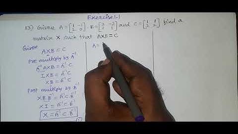Class:12, Exercise 1.1,Q.No:13, chapter 1.Applications of matrices and determinants, Nithish maths