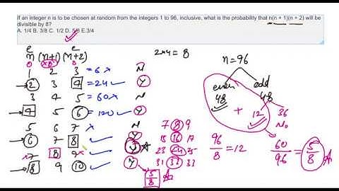 PS Q-48 If an integer n is to be chosen from 1 to 96. (n)(n+1)(n+2) div by 8 Number Properties