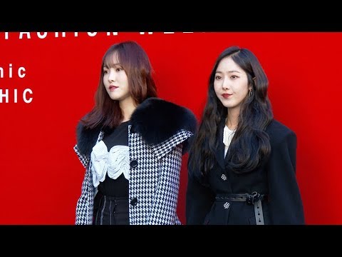 [4K영상] ‘2019 S/S 헤라서울패션위크’ 여자친구(GFRIEND) 신비-유주, 모델같은 포스(181019)