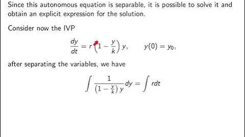 Video2-17: Autonomous equations for population dynamics. Elementary Differential Equations