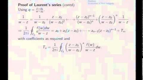 Mod-08 Lec-39 Singularities and Residues