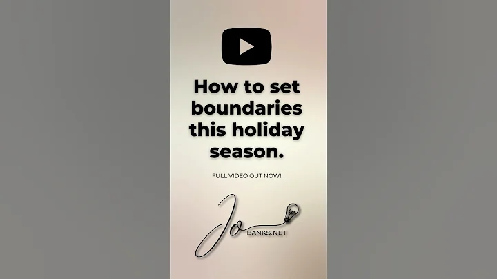 New video giving you tools tips and ideas for setting boundaries this holiday season!