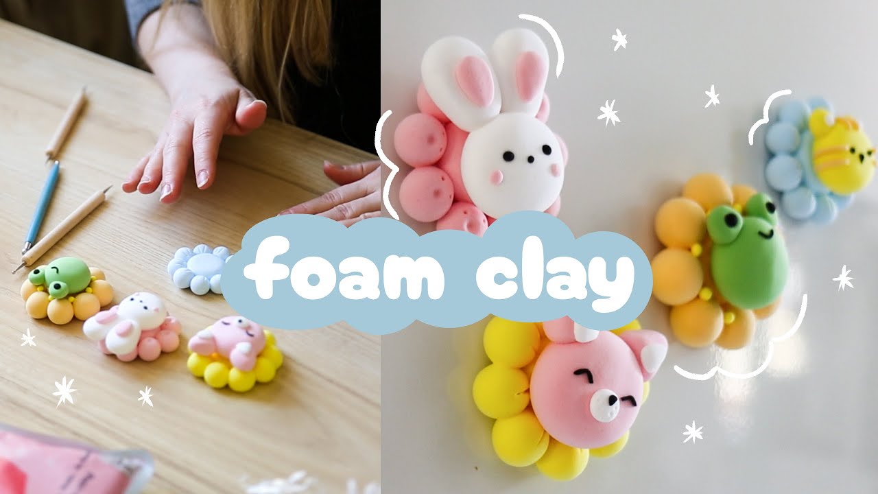 Funny figures of foam clay - Craft ideas for kids 