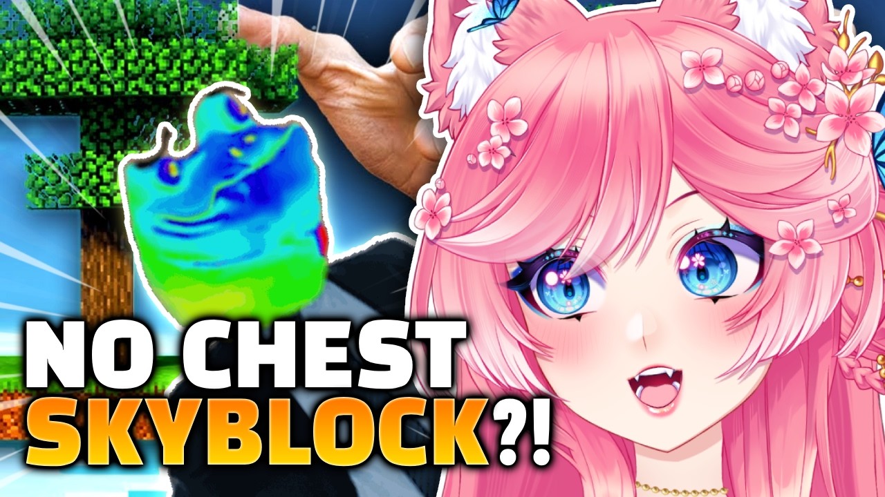Как пройти Minecraft Skyblock без стартового сундука?! | VTuber реагирует на Martincitopants