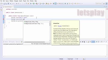 Video #24  -  Java Tutorial -  Converting String Into Uppercase