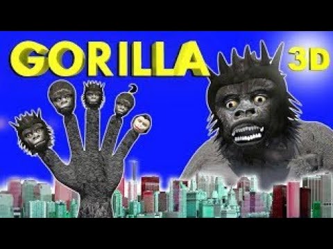 Crazy Gorilla Finger Family Nursery Rhymes for Children In 3D MY KIDDY ...