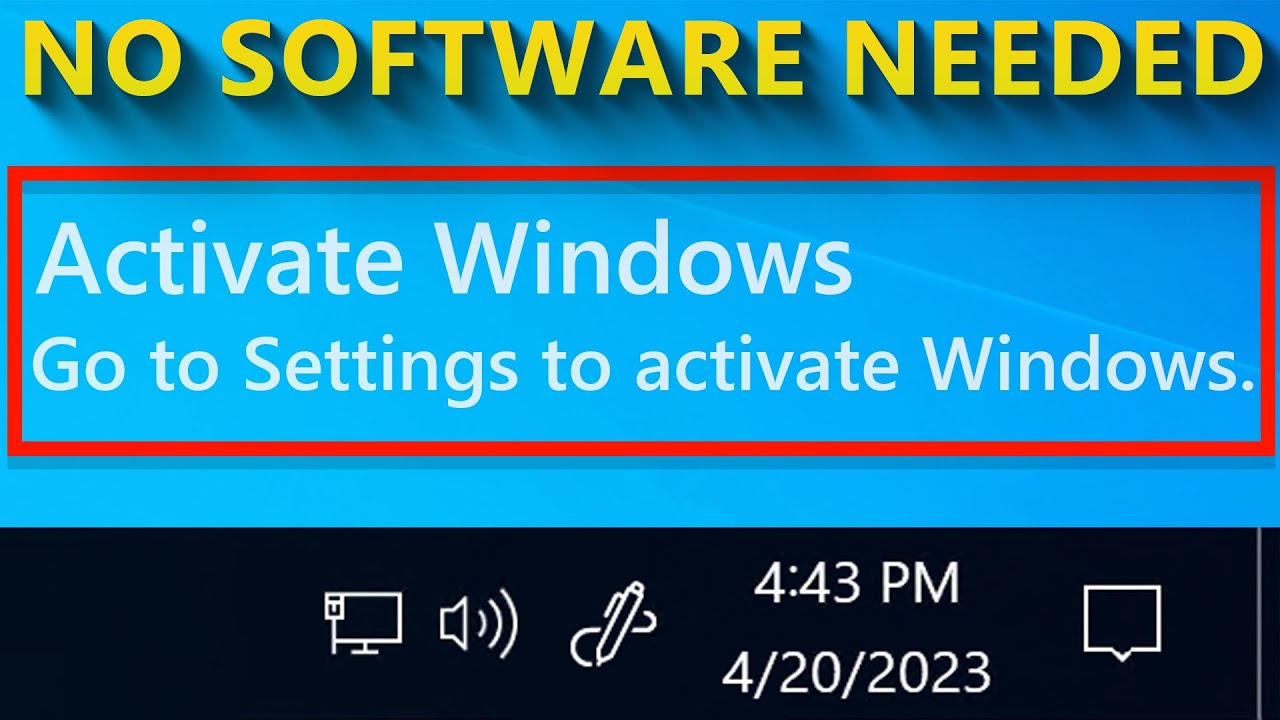 How to Remove Windows Activation Watermark in Windows 10 (No Software ...