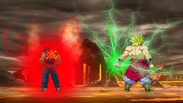 Shin Evil Ryu Vs Legendary Super Saiyan Broly - Street Fighter X Dragon Ball Z - CVS3/PotS/Infinite