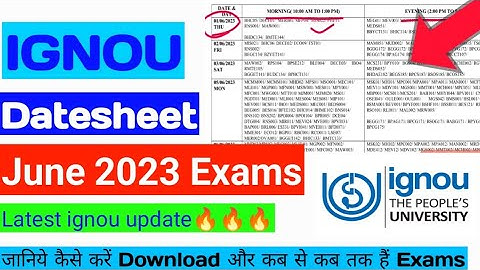 IGNOU Date Sheet June 2023 | IGNOU Date Sheet Kaise Nikale | #techjethiya #ignou #datesheet
