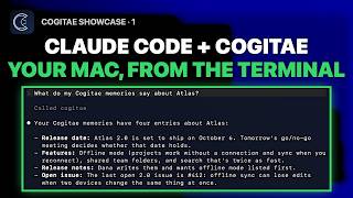 Cogitae Showcase 1: Claude Code, Using Cogitae as its Tools