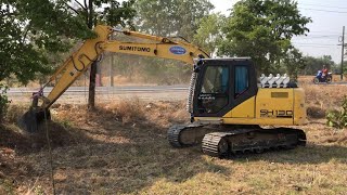 เคลียร์ริ่งหน้างานที่เทงานเหมา!! SUMITOMO SH130 excavator