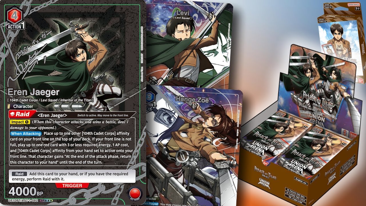 aot booster box Booster BOX Attack on Titan Vol.2 [EX10BT] - UNION ARENA Trading Card Game  | Authentic Japanese Attack on Titan (Shingeki no Kyojin) TCG Booster box main image 1