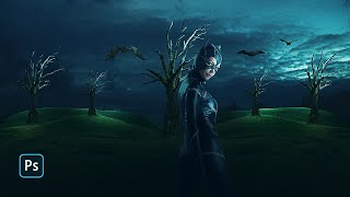 How to Create Bats Night Effect - Digital Photo Manipulation - Photoshop Tutorial