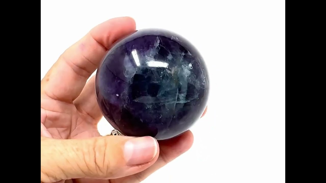 Green And Purple Fluorite Crystal Sphere Ref. 20801