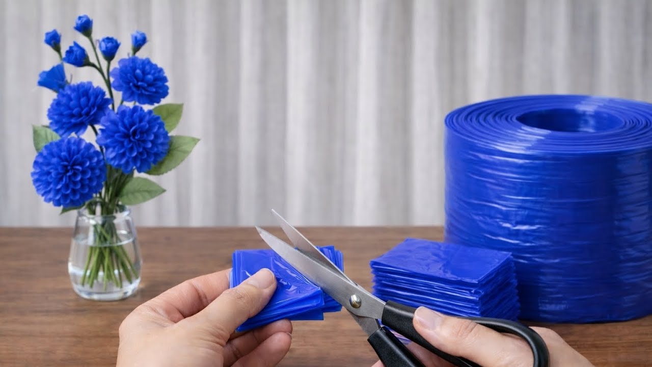 पॉलीथिन और प्लास्टिक बोतल से गुलदस्ता बनाने का तरीका /EASY POLY BAG & PLASTIC SHOPPING BAG BOUQUET 