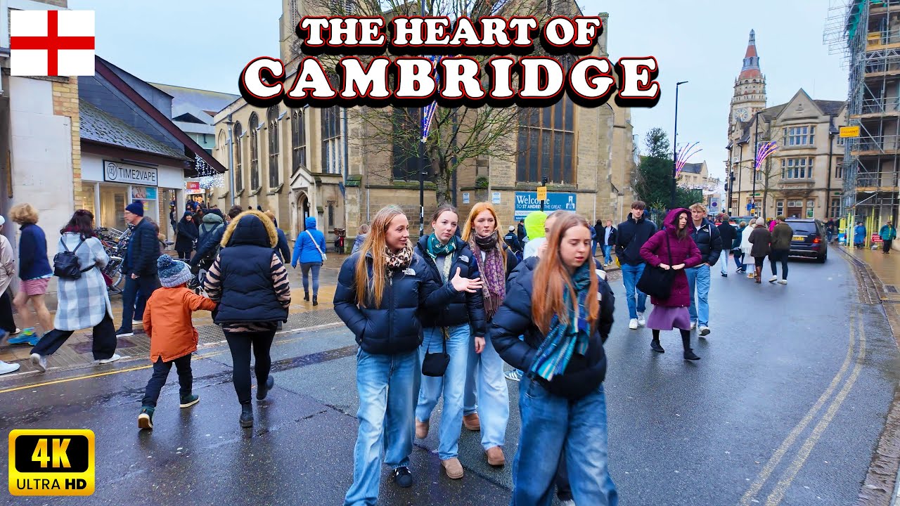 Cambridge City Centre in UK 🇬🇧 Walking Tour