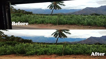 Straighten an image using perspective tool in snapseed