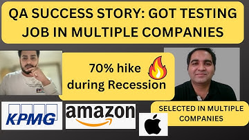 QA Success story| Testing Job 70% Hike 🔥| Job During Recession💯