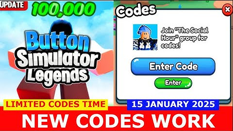 *NEW CODES* [200X🍀] Button Simulator Legends ROBLOX | LIMITED CODES | JANUARY 15, 2025