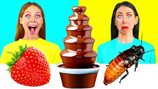 Chocolate Fountain Fondue Challenge | Funny Situations by Fun Teen