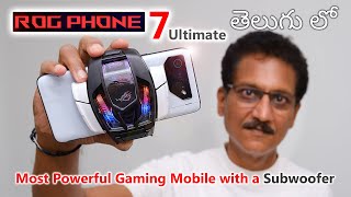 ROG Phone 7 Ultimate🤯Most Powerful Gaming Mobile with a Subwoofer Unboxing in Telugu...