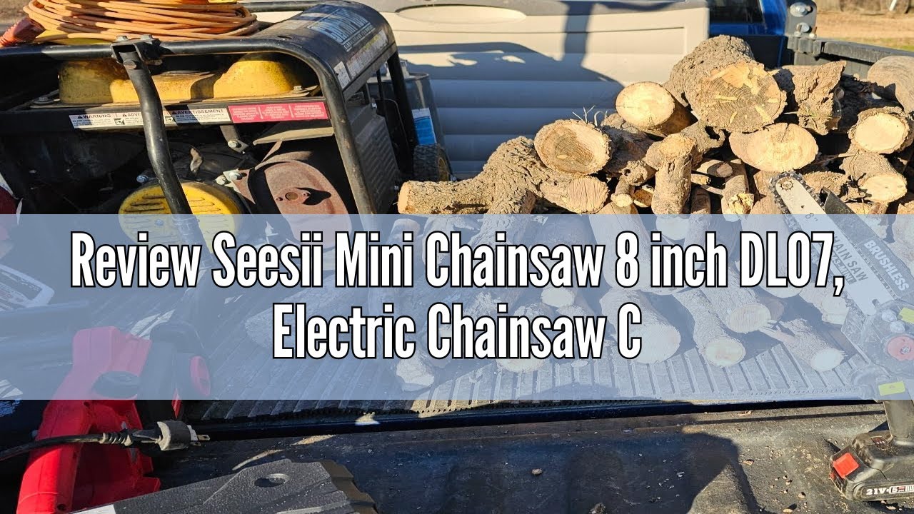 Review Seesii Mini Chainsaw 8 inch DL07, Electric Chainsaw Cordless, Upgraded Brushless Chain saw wi
