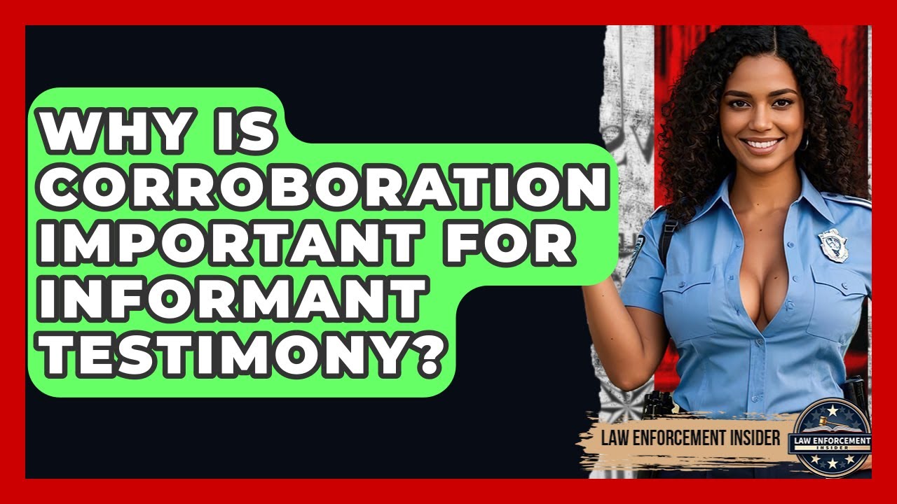 Why Is Corroboration Important For Informant Testimony? - Law Enforcement Insider