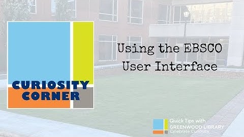 Using the EBSCO User Interface