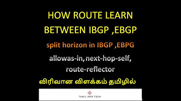CCNP CCIE BGP PART-4 HOW ROUTE LEARN BETWEEN IBGP ,EBGP || split horizon in IBGP ,EBPG || IN TAMIL