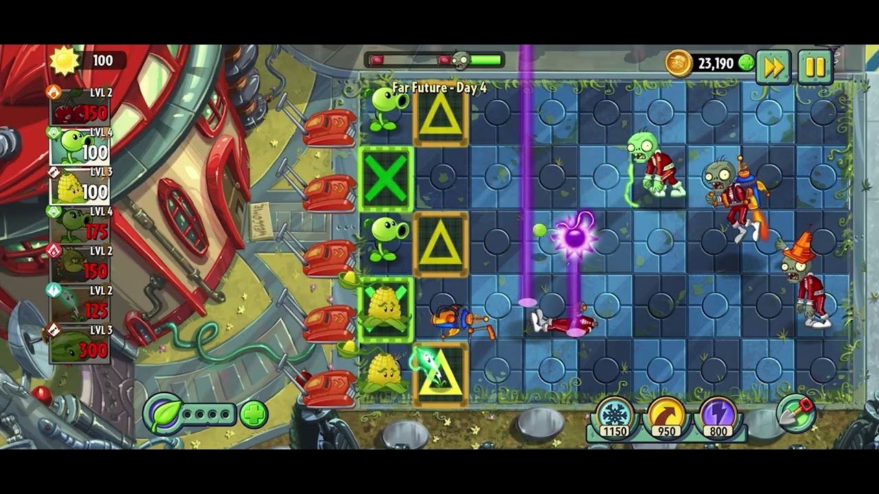 Далекое будущее. День 4. Растения против зомби 2