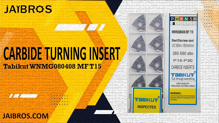 Tabikut WNMG08408 MF T15 Carbide Insert For Steel Black - Jaibros (CNC Machine Tools)