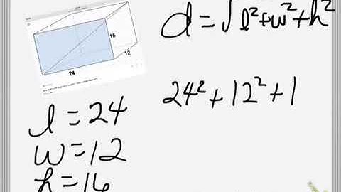 Diagonal of a rectangular prism