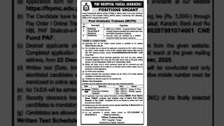 PAF Hospital Karachi MCPS Training 2026