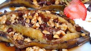 קינוח הכי מהיר להכנה בתנור🍌🍫 או במנגל The fastest dessert עם תוספות מטבח בקלי קלות ליהי קרויץ