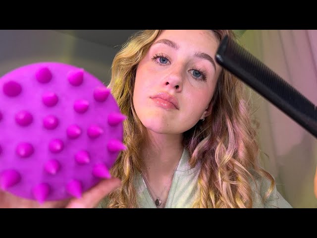 Soft Spoken ASMR Haircut & Treatment Roleplay 💆‍♀️ Scissor Sounds, Brushing, Clipping for Deep Sleep