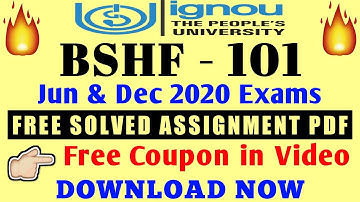 IGNOU BSHF 101 FREE SOLVED ASSIGNMENT PDF DOWNLOAD | Complete information By TIPS GURU