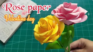 วิธีทำดอกกุหลาบจากกระดาษ| How to make a rose out of paper/Valentine's Day