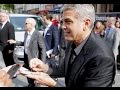 George Clooney at premiere of film Tomorrowland in London 2015