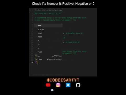 Check if a Number is Positive, Negative or 0 in Python | Python ...