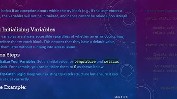 Resolving C#  Variable Scope Issues: Accessing Variables Outside Try-Catch Blocks