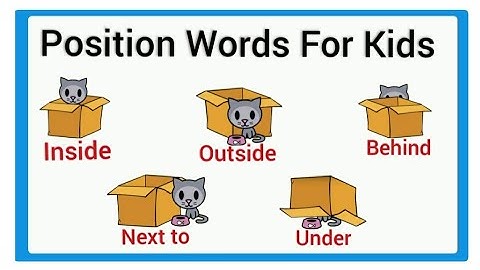 Position words for kids/Position words/Prepositions in/ on/under/in on under for ukg
